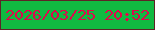 文字の大きさ：4、枠の色：5d2326、背景の色：11b941、文字の色：e0074c 無料ブログパーツのブログ時計