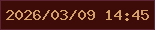 文字の大きさ：5、枠の色：5d2534、背景の色：3d0c08、文字の色：d49f69 無料ブログパーツのブログ時計