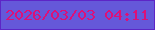 文字の大きさ：5、枠の色：5d25c6、背景の色：6558d9、文字の色：dc1078 無料ブログパーツのブログ時計