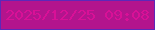 文字の大きさ：3、枠の色：5d28b8、背景の色：b3148d、文字の色：d91097 無料ブログパーツのブログ時計