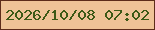 文字の大きさ：3、枠の色：5d2c1a、背景の色：efc397、文字の色：3d5916 無料ブログパーツのブログ時計