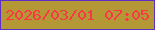 文字の大きさ：3、枠の色：5d2fc6、背景の色：b49836、文字の色：f93745 無料ブログパーツのブログ時計