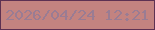 文字の大きさ：5、枠の色：5d3152、背景の色：c38380、文字の色：9a7c93 無料ブログパーツのブログ時計