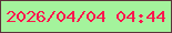 文字の大きさ：3、枠の色：5d323b、背景の色：a4f39c、文字の色：fc174e 無料ブログパーツのブログ時計