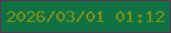 文字の大きさ：1、枠の色：5d325a、背景の色：107243、文字の色：799116 無料ブログパーツのブログ時計