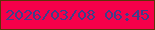 文字の大きさ：1、枠の色：5d3408、背景の色：f6004a、文字の色：3f3f8a 無料ブログパーツのブログ時計