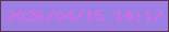 文字の大きさ：1、枠の色：5d344b、背景の色：9d7fe3、文字の色：d868e8 無料ブログパーツのブログ時計
