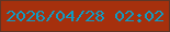 文字の大きさ：1、枠の色：5d3627、背景の色：a6300d、文字の色：0f9cc4 無料ブログパーツのブログ時計