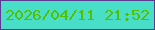 文字の大きさ：1、枠の色：5d3a91、背景の色：49dec7、文字の色：52bf00 無料ブログパーツのブログ時計