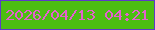 文字の大きさ：5、枠の色：5d3ac8、背景の色：4cbe12、文字の色：e460cf 無料ブログパーツのブログ時計