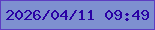 文字の大きさ：5、枠の色：5d3dc1、背景の色：7e90d0、文字の色：2a01a5 無料ブログパーツのブログ時計