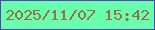 文字の大きさ：3、枠の色：5d3eb3、背景の色：68ffaf、文字の色：986f43 無料ブログパーツのブログ時計