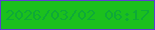 文字の大きさ：3、枠の色：5d3ed1、背景の色：1bc01d、文字の色：0eaa37 無料ブログパーツのブログ時計