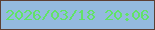 文字の大きさ：1、枠の色：5d3f34、背景の色：94badf、文字の色：61e367 無料ブログパーツのブログ時計