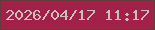文字の大きさ：3、枠の色：5d3f3e、背景の色：a32048、文字の色：ccbdbe 無料ブログパーツのブログ時計
