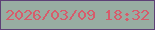 文字の大きさ：4、枠の色：5d4076、背景の色：98ada2、文字の色：d65c6b 無料ブログパーツのブログ時計