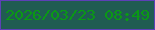 文字の大きさ：1、枠の色：5d40b7、背景の色：205c52、文字の色：0a9915 無料ブログパーツのブログ時計
