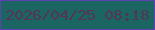 文字の大きさ：1、枠の色：5d41b0、背景の色：1b6562、文字の色：553557 無料ブログパーツのブログ時計