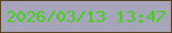 文字の大きさ：3、枠の色：5d4226、背景の色：a6a5ba、文字の色：40d113 無料ブログパーツのブログ時計