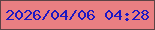 文字の大きさ：3、枠の色：5d4344、背景の色：ea7f82、文字の色：1e17c3 無料ブログパーツのブログ時計