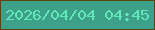 文字の大きさ：4、枠の色：5d460e、背景の色：3da189、文字の色：62e8bb 無料ブログパーツのブログ時計