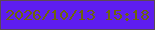 文字の大きさ：2、枠の色：5d4854、背景の色：5e1def、文字の色：6d640b 無料ブログパーツのブログ時計