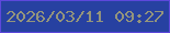 文字の大きさ：3、枠の色：5d48db、背景の色：2741a1、文字の色：94957c 無料ブログパーツのブログ時計