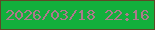 文字の大きさ：5、枠の色：5d4926、背景の色：12af3c、文字の色：ad788c 無料ブログパーツのブログ時計