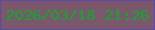 文字の大きさ：5、枠の色：5d49ab、背景の色：7b576c、文字の色：10a830 無料ブログパーツのブログ時計