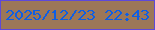文字の大きさ：3、枠の色：5d49da、背景の色：9c7758、文字の色：0e5ee4 無料ブログパーツのブログ時計