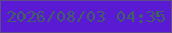 文字の大きさ：1、枠の色：5d4c87、背景の色：5a19d3、文字の色：3e625f 無料ブログパーツのブログ時計