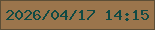 文字の大きさ：3、枠の色：5d4e36、背景の色：9b754c、文字の色：104a44 無料ブログパーツのブログ時計