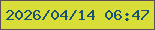 文字の大きさ：2、枠の色：5d4e5a、背景の色：d8dd38、文字の色：1a5372 無料ブログパーツのブログ時計