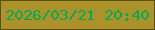 文字の大きさ：2、枠の色：5d5008、背景の色：ac922a、文字の色：05a952 無料ブログパーツのブログ時計