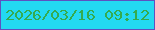 文字の大きさ：3、枠の色：5d51c1、背景の色：23d9f2、文字の色：34ab4f 無料ブログパーツのブログ時計