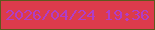 文字の大きさ：2、枠の色：5d591d、背景の色：dc3b4c、文字の色：b03dc7 無料ブログパーツのブログ時計