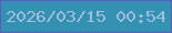 文字の大きさ：4、枠の色：5d5bb9、背景の色：3392b2、文字の色：9fbcde 無料ブログパーツのブログ時計