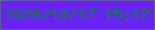 文字の大きさ：2、枠の色：5d5e92、背景の色：6823f4、文字の色：008b2d 無料ブログパーツのブログ時計