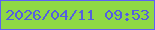 文字の大きさ：1、枠の色：5d61f5、背景の色：8fd845、文字の色：545ee0 無料ブログパーツのブログ時計