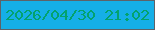 文字の大きさ：5、枠の色：5d6268、背景の色：15afe7、文字の色：03a26d 無料ブログパーツのブログ時計