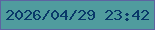 文字の大きさ：5、枠の色：5d63a1、背景の色：509c9e、文字の色：093969 無料ブログパーツのブログ時計