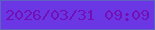 文字の大きさ：1、枠の色：5d63c0、背景の色：6b37e4、文字の色：720fb5 無料ブログパーツのブログ時計