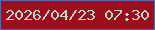 文字の大きさ：1、枠の色：5d65b5、背景の色：9c0f1c、文字の色：bad7cf 無料ブログパーツのブログ時計