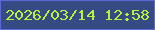 文字の大きさ：3、枠の色：5d68d8、背景の色：384a84、文字の色：b5f438 無料ブログパーツのブログ時計