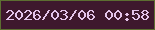 文字の大きさ：2、枠の色：5d6e31、背景の色：3e182d、文字の色：e4c5eb 無料ブログパーツのブログ時計