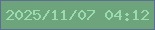 文字の大きさ：3、枠の色：5d6e93、背景の色：6ea47b、文字の色：9bdcad 無料ブログパーツのブログ時計
