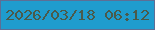 文字の大きさ：3、枠の色：5d6e95、背景の色：1f9cce、文字の色：4a5a4b 無料ブログパーツのブログ時計