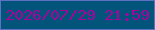 文字の大きさ：5、枠の色：5d71c5、背景の色：03547b、文字の色：a7039d 無料ブログパーツのブログ時計