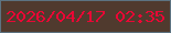 文字の大きさ：2、枠の色：5d7381、背景の色：503a2e、文字の色：ea0735 無料ブログパーツのブログ時計