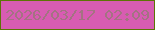 文字の大きさ：3、枠の色：5d7405、背景の色：d85cb2、文字の色：a47382 無料ブログパーツのブログ時計